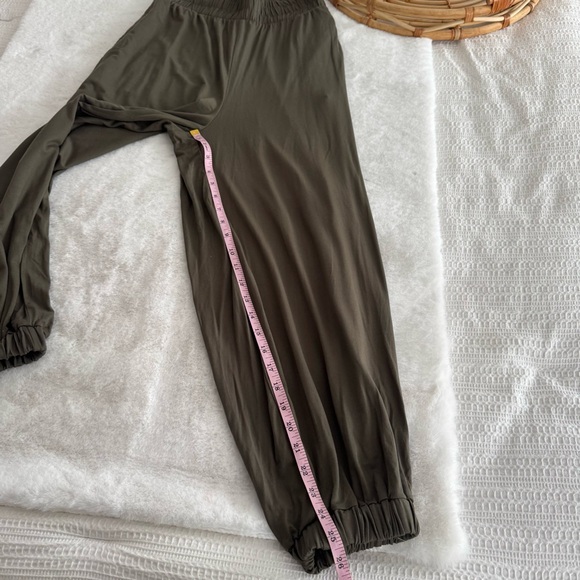 Free People Ali High Waist Balloon Beach Pants Army Olive Green Harem NWT - Picture 11 of 13